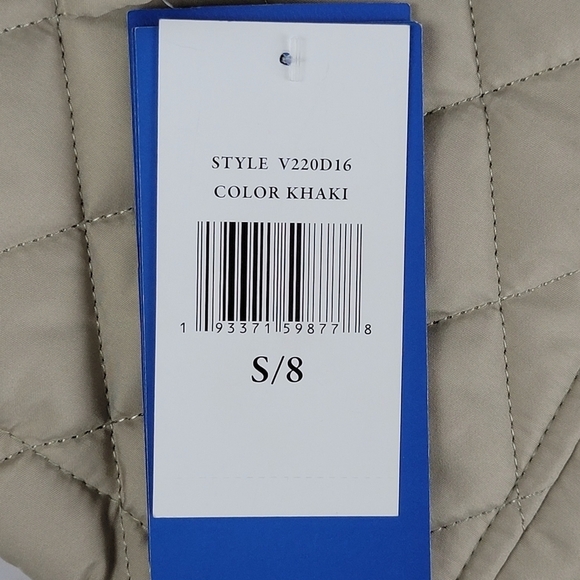 Vince Camuto Quilted Jacket Faux Fur Color Khaki V220D16 Women’s Size S/8 New - Picture 5 of 13